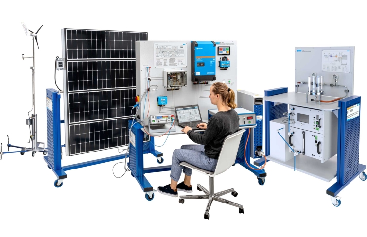 ET 280 Electrolyseur pour production d'hydrogène 500 NL/h, 35 bar max (AEM) Banc mobile, logiciel d'acquisition, sytème de traitement de l'eau